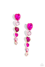 Load image into Gallery viewer, Paparazzi Earring ~ Cascading Casanova - Pink