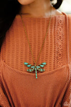 Load image into Gallery viewer, Paparazzi ♥ FLYING Low - Brass ♥ Necklace