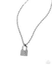 Load image into Gallery viewer, Paparazzi Jewelry Paparazzi Necklace ~ Locked Lesson - Silver