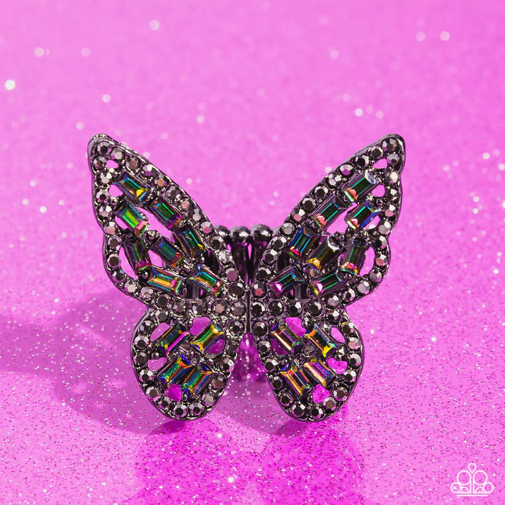 Paparazzi Flauntable Flutter - Multi Butterfly Ring