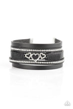 Load image into Gallery viewer, PAPARAZZI JEWELRY
Paparazzi Bracelet ~ Rebel Valentine - Black
