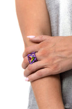 Load image into Gallery viewer, PAPARAZZI JEWELRY
Paparazzi Ring ~ Triangle Tyrant - Purple
