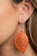 Load image into Gallery viewer, Paparazzi Earring ~ LEAF Em Hanging - Orange
