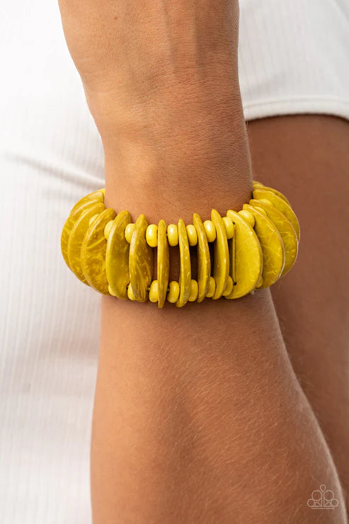 Tropical Tiki Bar - Yellow ♥ Bracelet