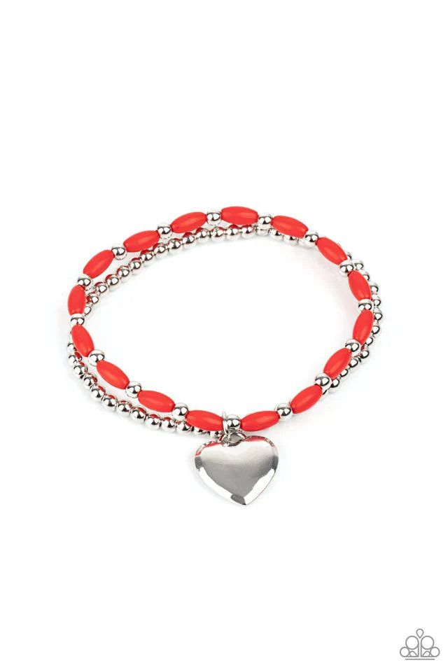 Paparazzi Jewelry  Paparazzi Bracelet ~ Candy Gram - Red