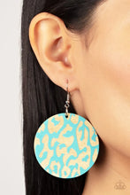 Load image into Gallery viewer, catwalk safari blue earrings
