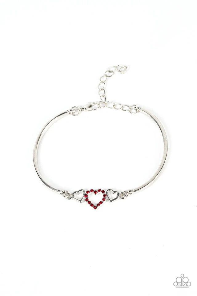 Paparazzi Bracelet ~ Cupids Confessions - Red