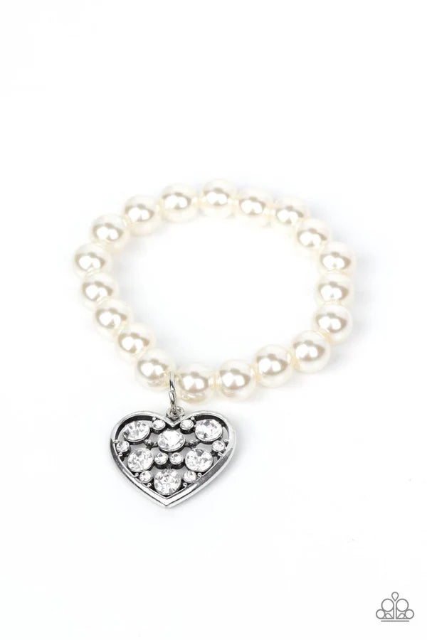 Paparazzi Bracelet ~ Cutely Crushing - White