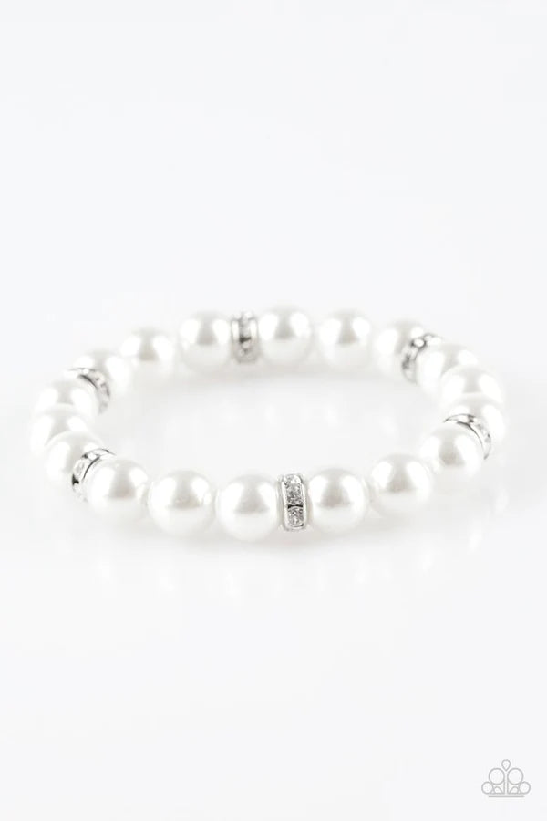 Paparazzi Jewelry  Paparazzi Bracelet ~ Exquisitely Elite - White