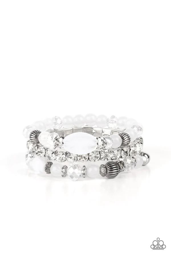 Paparazzi Jewelry  Paparazzi Bracelet ~ Ethereal Etiquette - White