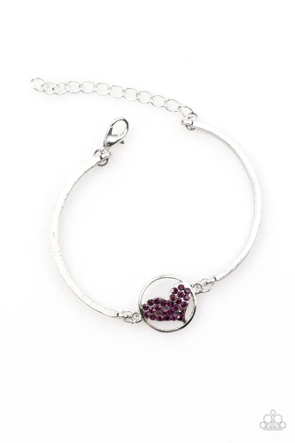 PAPARAZZI JEWELRY  Paparazzi Bracelet ~ HEART Knock Life - Purple