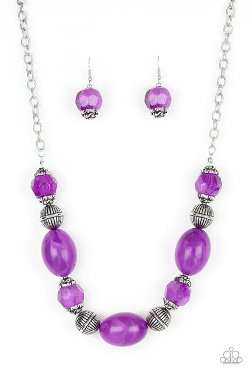 ice melt purple necklace