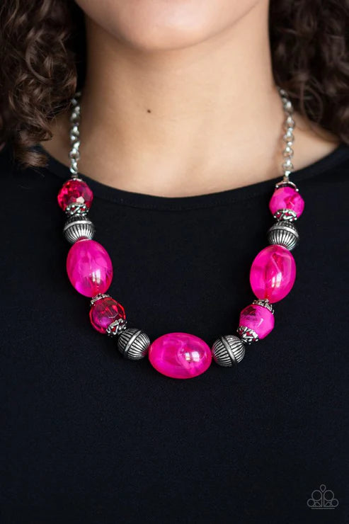 ice melt pink necklace