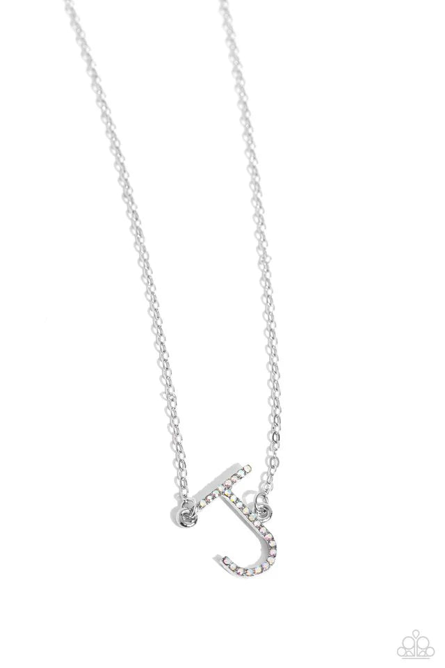 Paparazzi Jewelry  Paparazzi Necklace ~ INITIALLY Yours - J - Multi