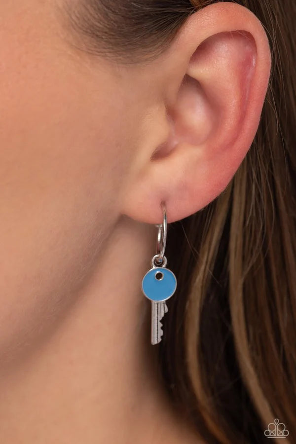 Paparazzi Jewelry  Paparazzi Earring ~ Key Performance - Blue