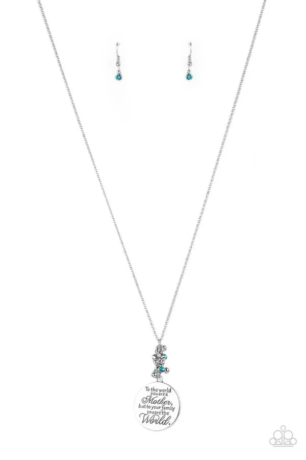 maternal blessings blue necklace