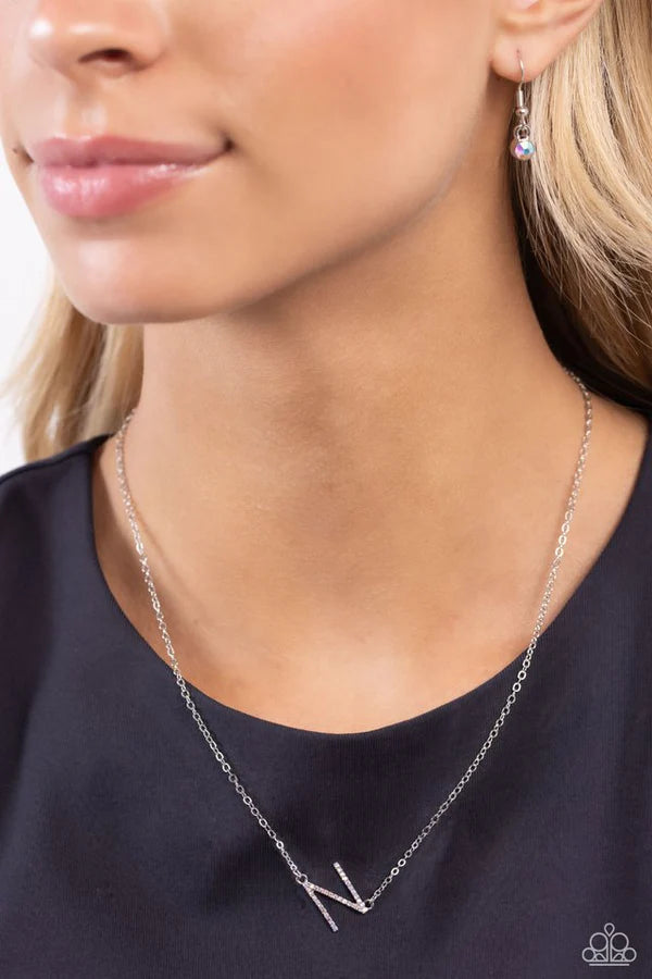 Paparazzi Jewelry  Paparazzi Necklace ~ INITIALLY Yours - N - Multi