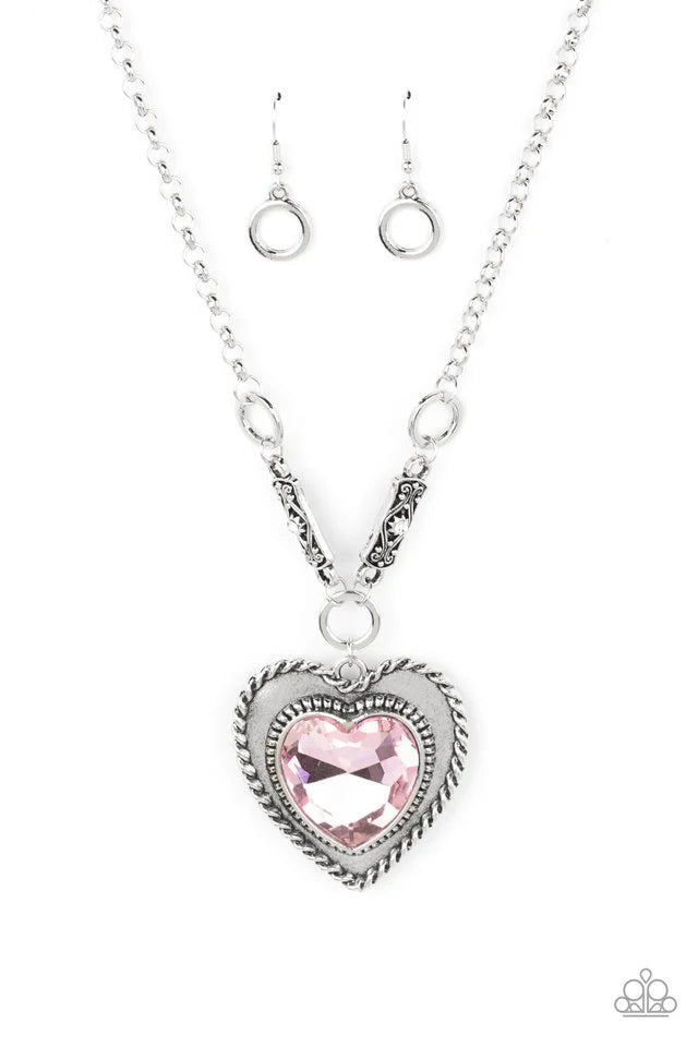 Paparazzi Jewelry  Paparazzi Necklace ~ Heart Full of Fabulous - Pink