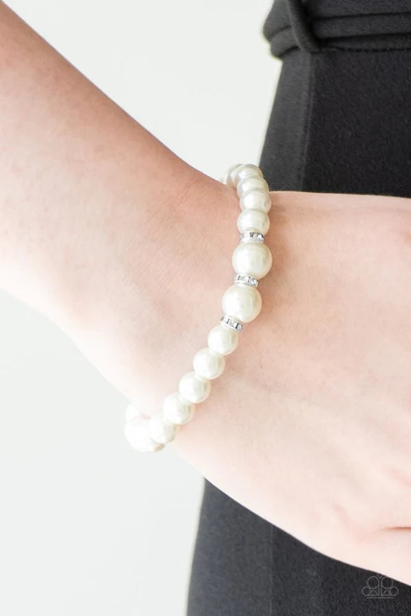 Paparazzi Jewelry  Paparazzi Bracelet ~ Radiantly Royal - White