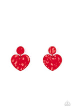 Load image into Gallery viewer, Paparazzi Earring ~ Just a Little Crush - Red
