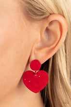 Load image into Gallery viewer, Paparazzi Earring ~ Just a Little Crush - Red
