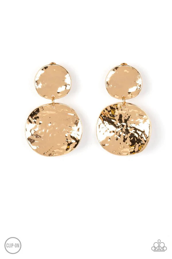 Paparazzi Jewelry  Paparazzi Earring ~ Rush Hour - Gold