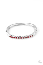 Load image into Gallery viewer, stellar beam red rhinestone hinge bracelet
