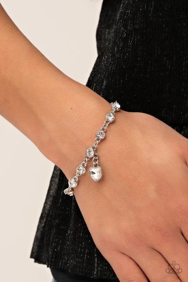 Paparazzi Jewelry  Paparazzi Bracelet ~ Truly Lovely - White