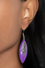 Load image into Gallery viewer, venetian vanity purple earrings paparazzi
