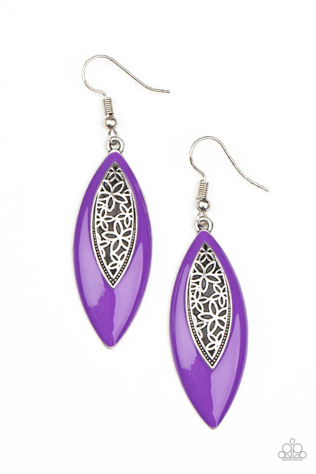 venetian vanity purple earrings paparazzi