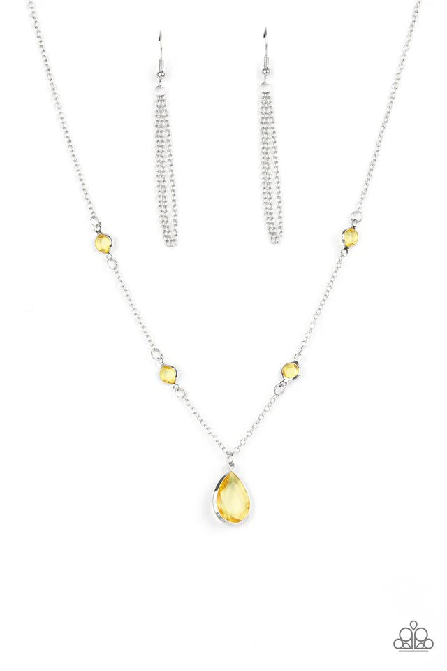 Paparazzi Jewelry  Paparazzi Necklace ~ Romantic Rendezvous - Yellow